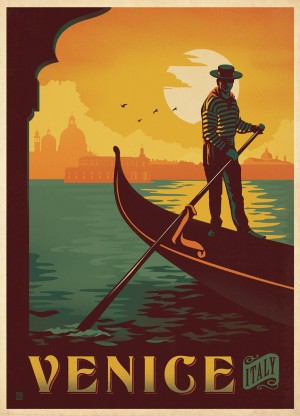 Venice vintage Italian poster